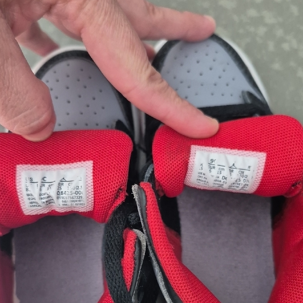 Nike Kids Black and Red High-Top Sneakers - Picture 2 of 6